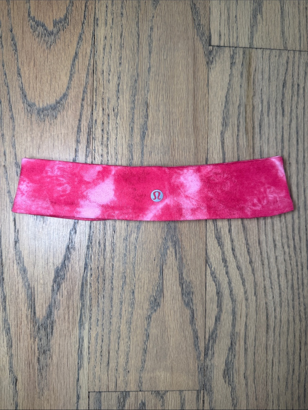 Lululemon Pink Tie-Dye Logo Headband One Size